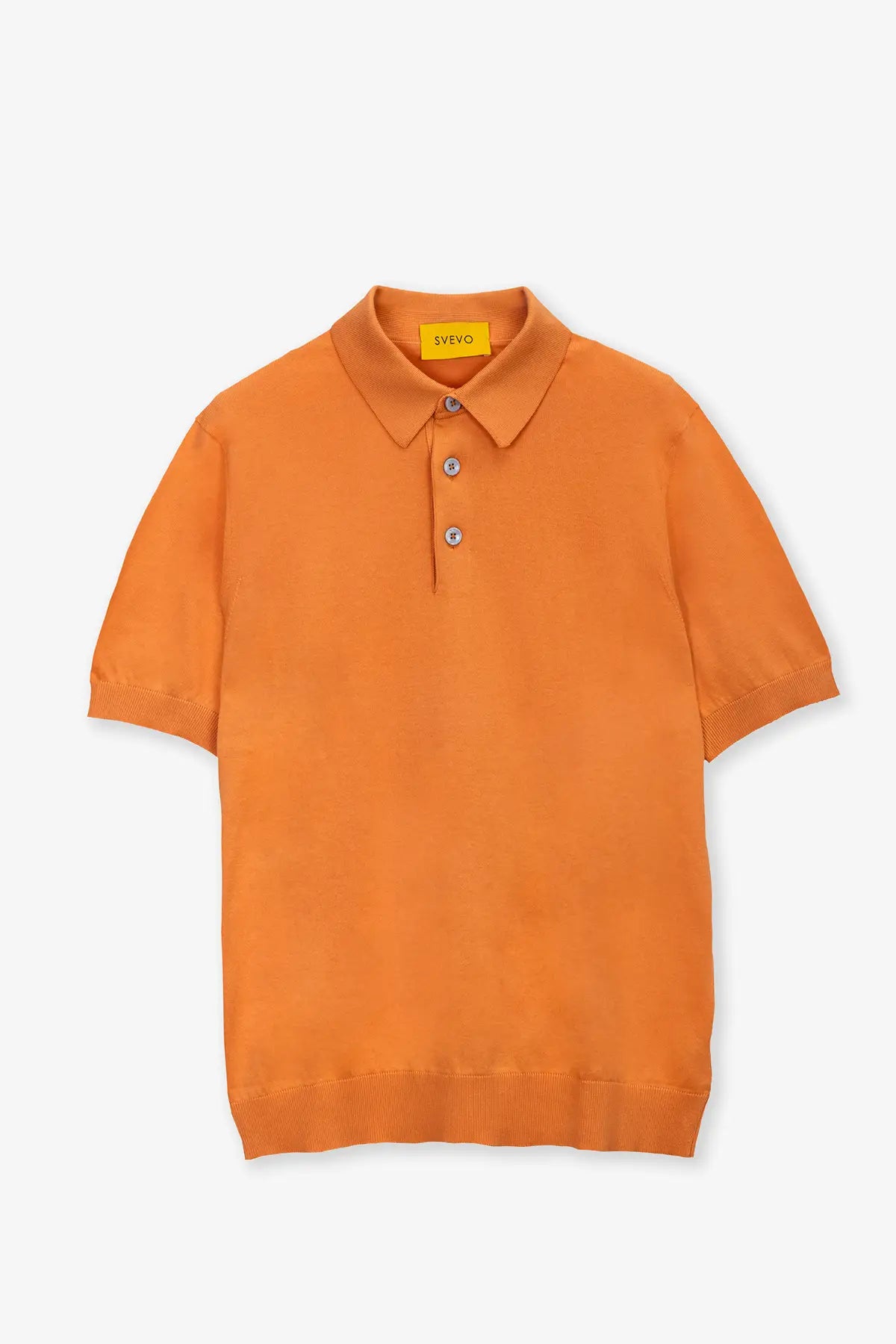 Polo mezza manica con bottoni in 100% Cotone Arancione | SVEVO