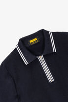 Polo mezza manica con zip in 100% Cotone Supersoft Blu e Bianco | SVEVO