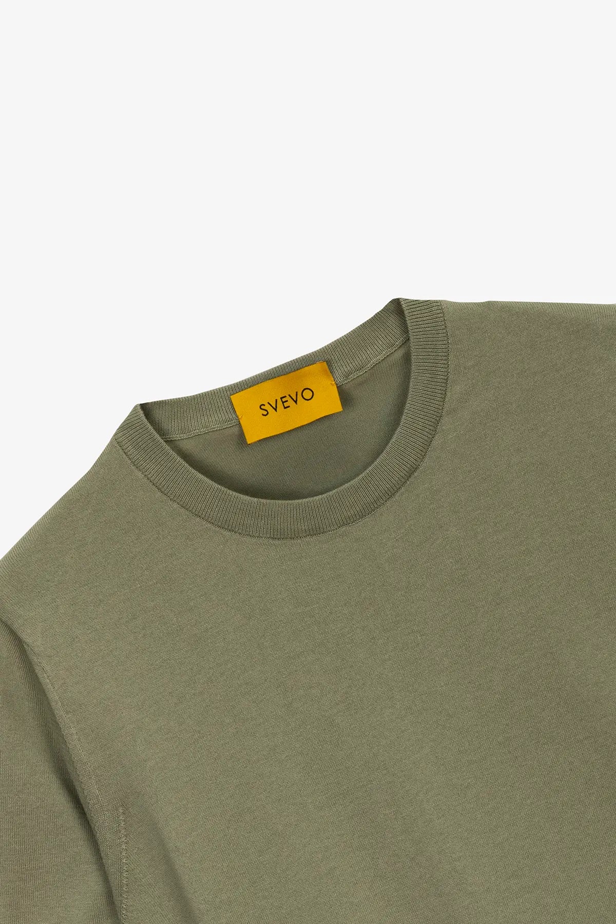 Girocollo mezza manica in 100% Cotone Verde | SVEVO