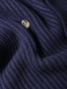 Giacca doppio petto maglia inglese in 100% Lana blu | SVEVO