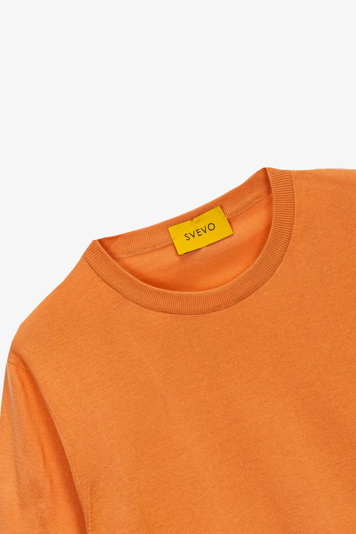 Girocollo mezza manica in 100% Cotone Arancione | SVEVO