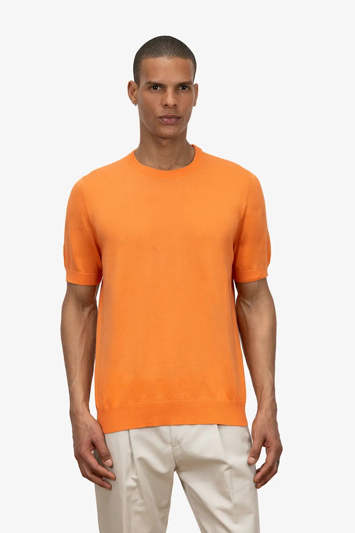 Girocollo mezza manica in 100% Cotone Arancione | SVEVO