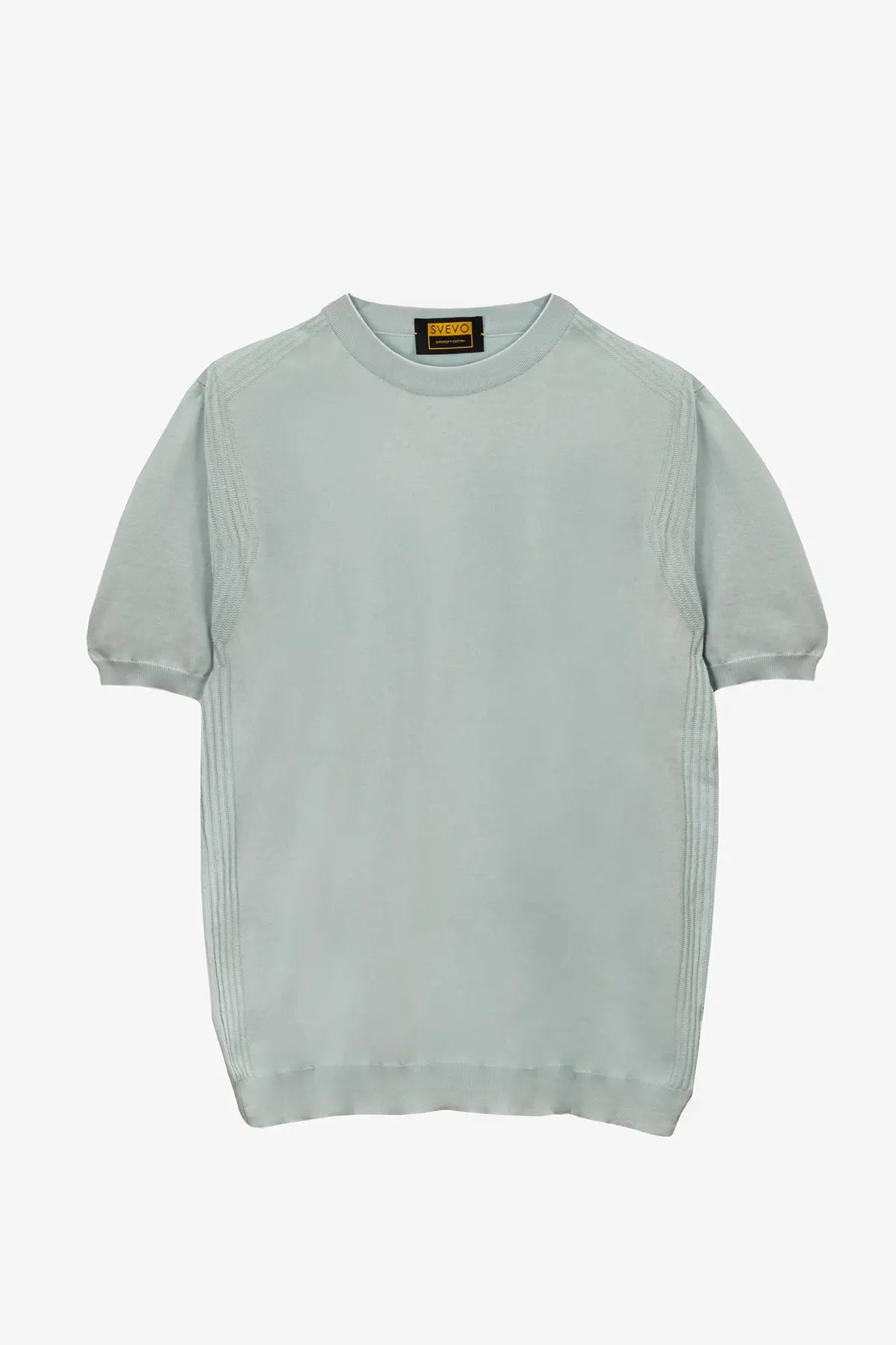 Girocollo mezza manica in 100% Cotone Supersoft Azzurro Pastello | SVEVO