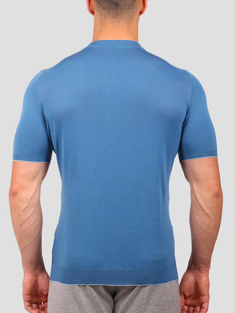 Maglia Girocollo 100% Cotone Makò Bluette - SVEVO