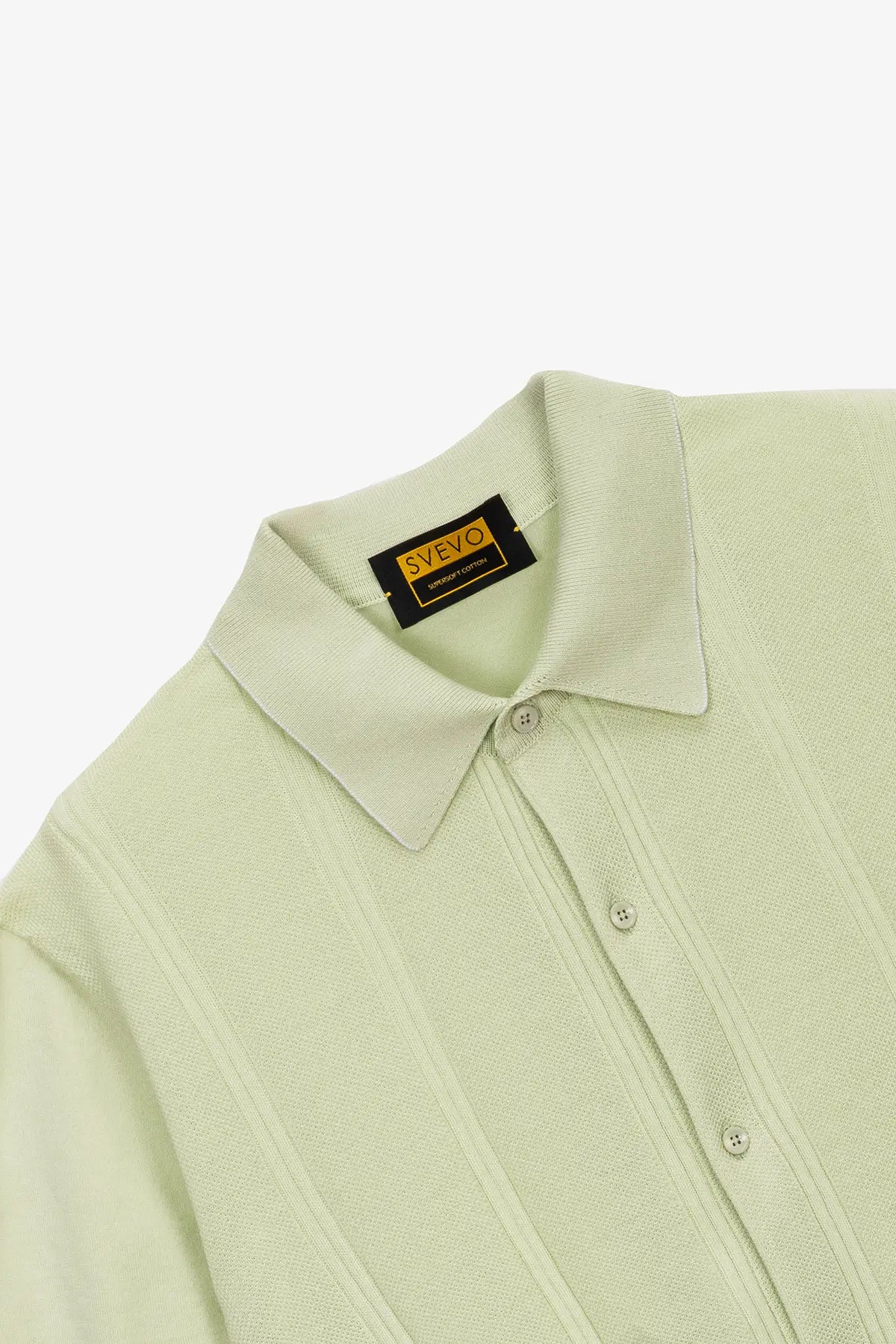 Camicia mezza manica punto piquet in 100% Cotone Supersoft Verde Acqua | SVEVO